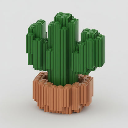 Cactus, Roos, Zonnebloem | Bouwsteentjes