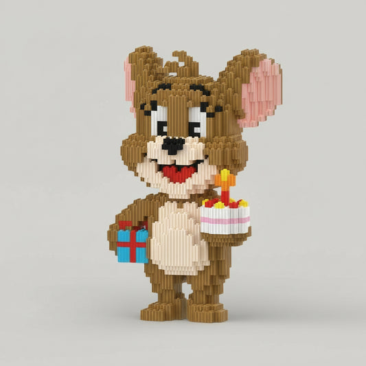 Muis met taartje | Bouwsteentjes