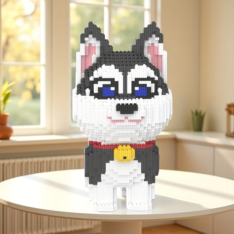Husky met Halsband | Bouwsteentjes