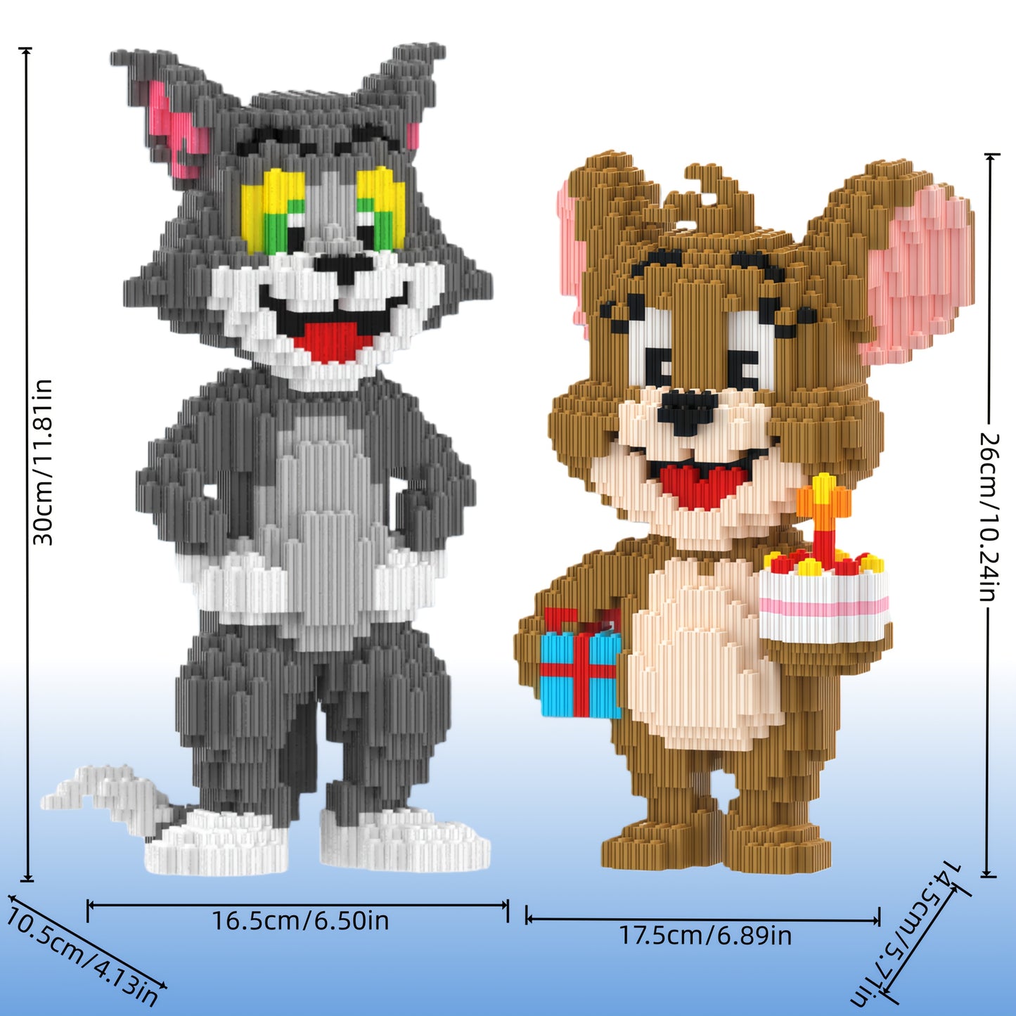 Muis met taartje | Bouwsteentjes