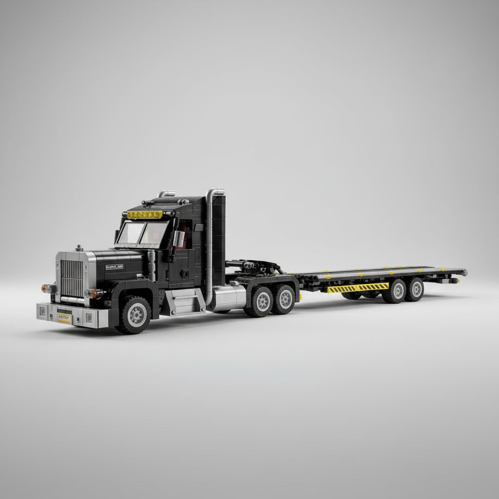 MEGA Premium zwarte truck | Bouwsteentjes