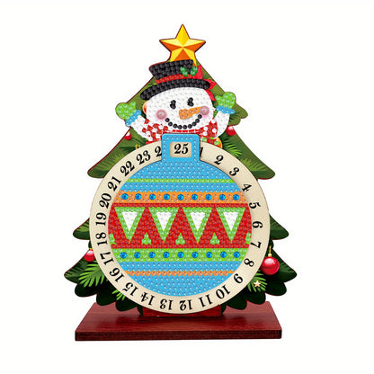 Sneeuwpop in kerstboom | kalender | Diamond painting