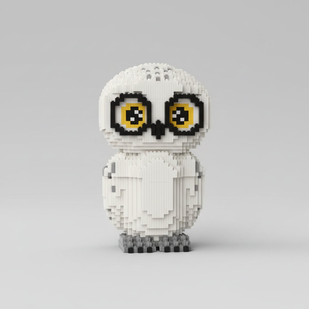 Witte uil | Bouwsteentjes