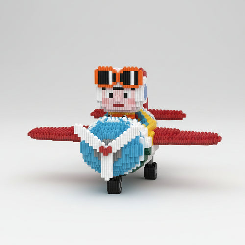 Piloot in vliegtuig | Bouwsteentjes