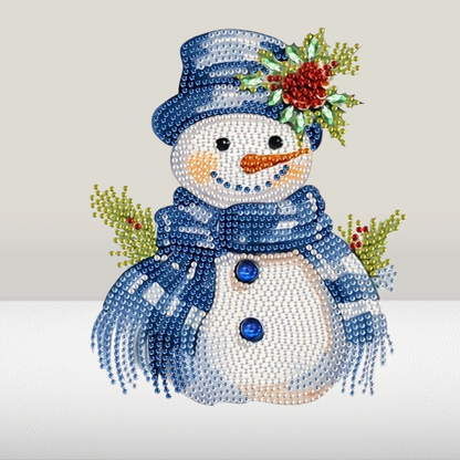 Bewegende sneeuwpop | Diamond painting