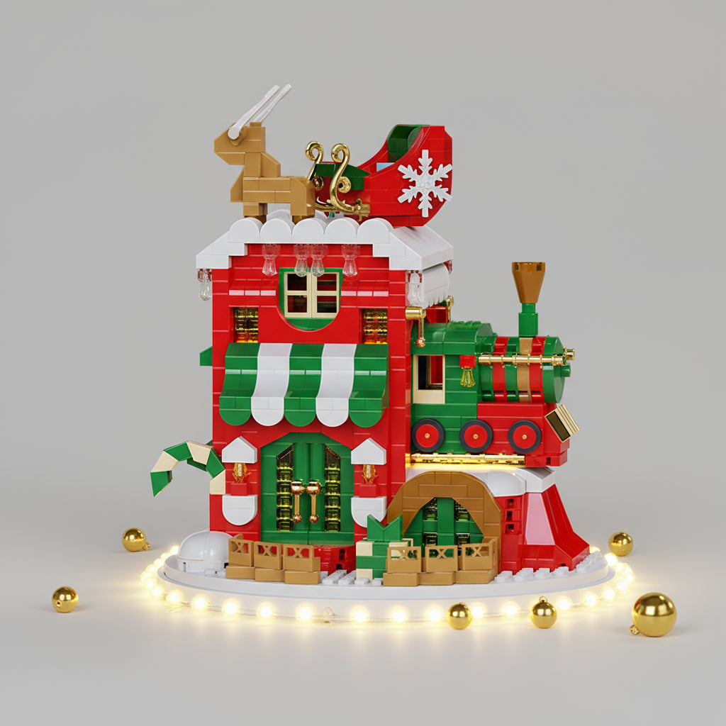 Kerst huizen | Bouwsteentjes