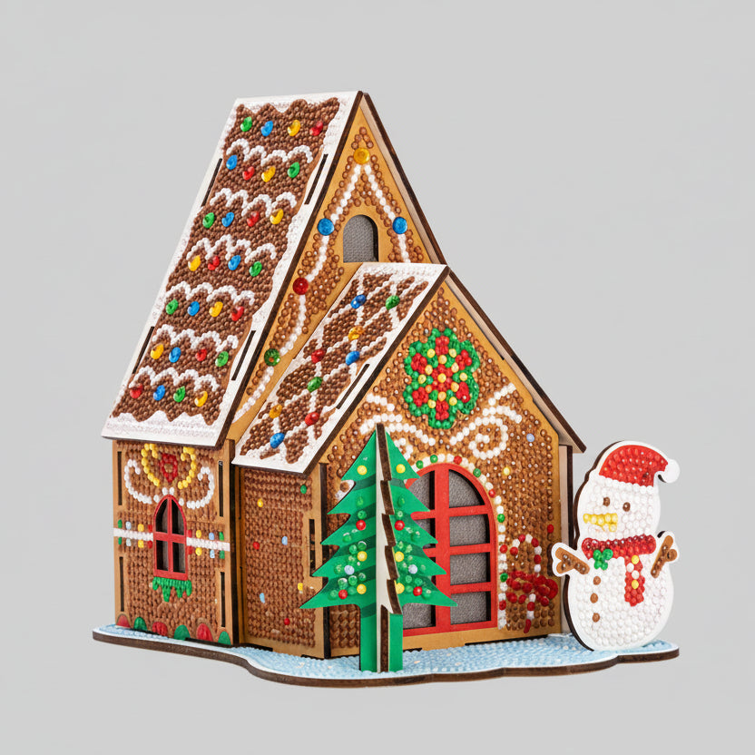 Kerst huis | Bouwpakket | Diamond painting