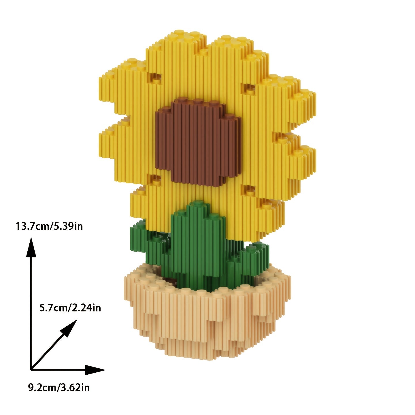 Cactus, Roos, Zonnebloem | Bouwsteentjes