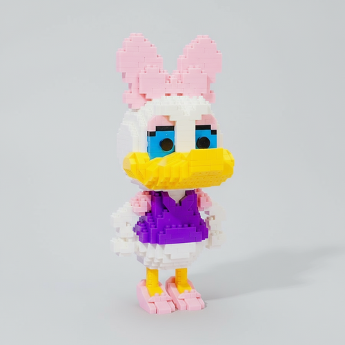 Eend In Paars Pakje Bouwblokjes