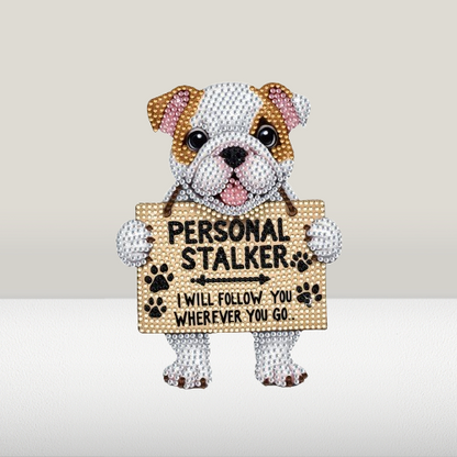 Bewegende hond | Diamond painting
