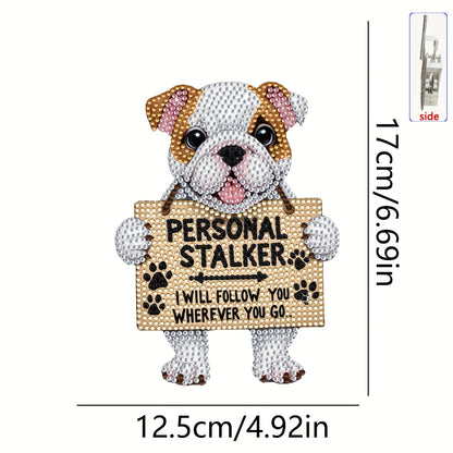 Bewegende hond | Diamond painting