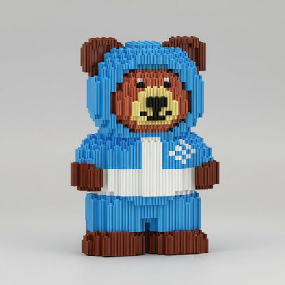 Beer met ski pak | Bouwsteentjes