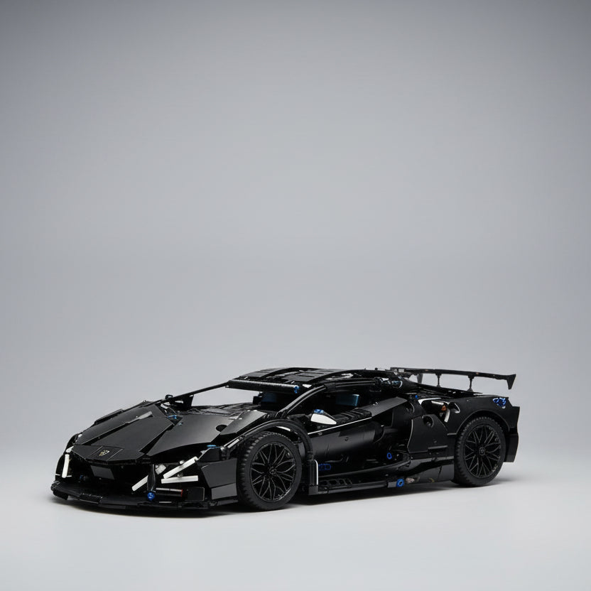 Zwarte superauto | Bouwsteentjes