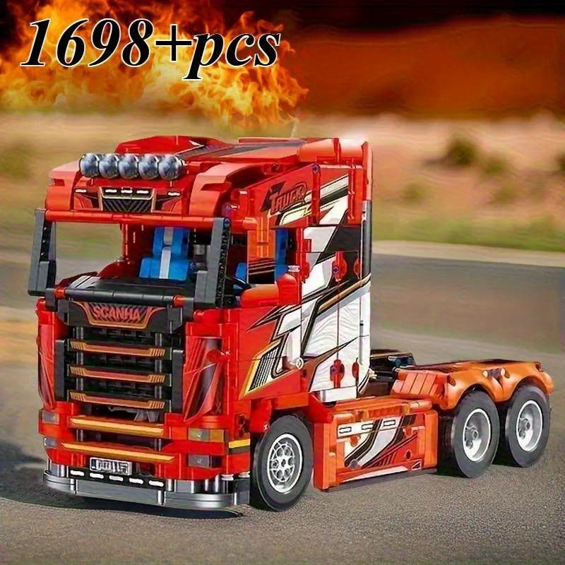 MEGA Rode truck | Bouwsteentjes