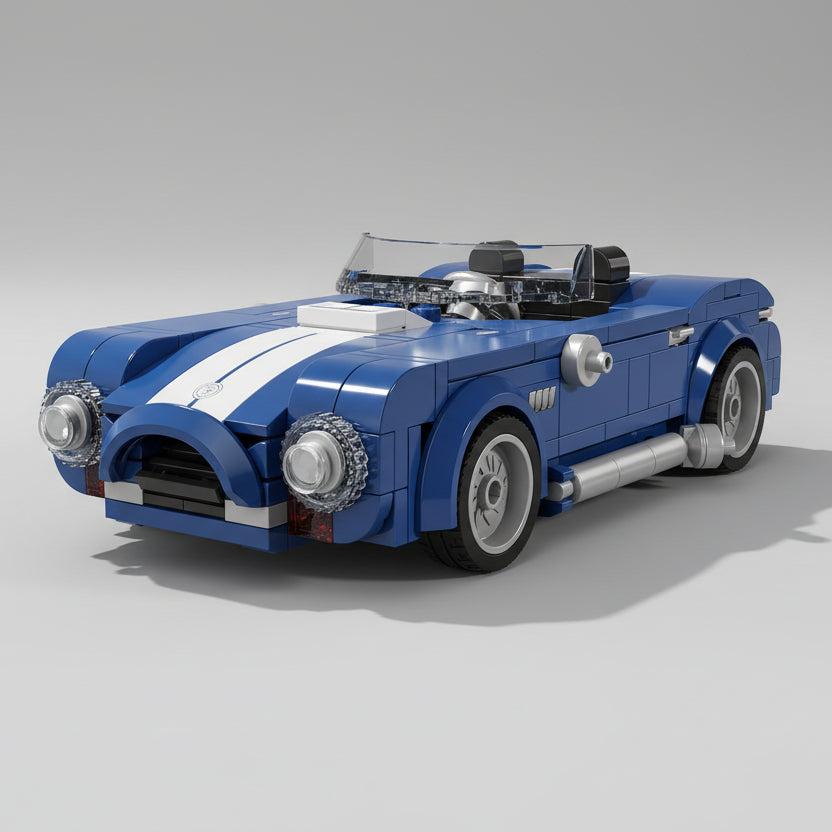 Mooie blauwe superauto | Bouwsteentjes