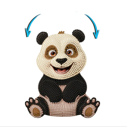 Bewegende panda | Diamond painting