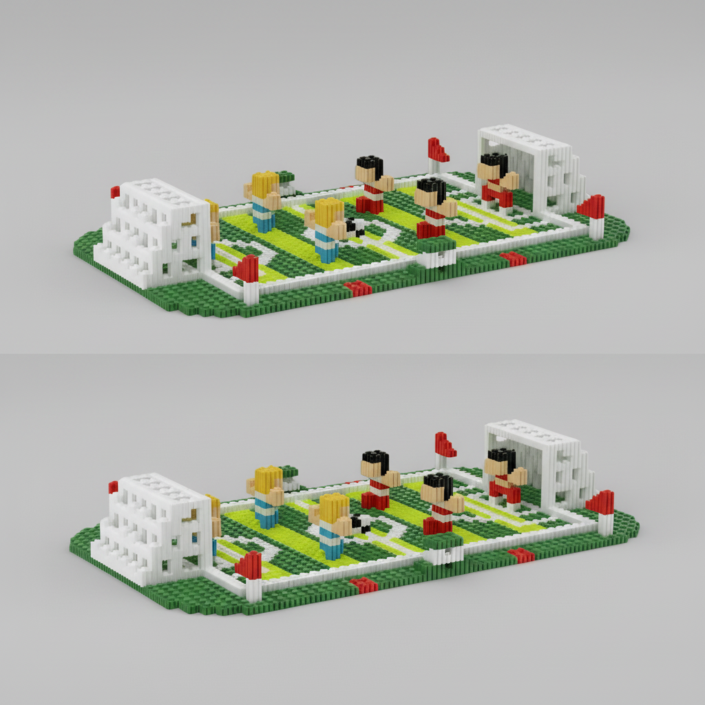 Voetbalveld | Bouwsteentjes