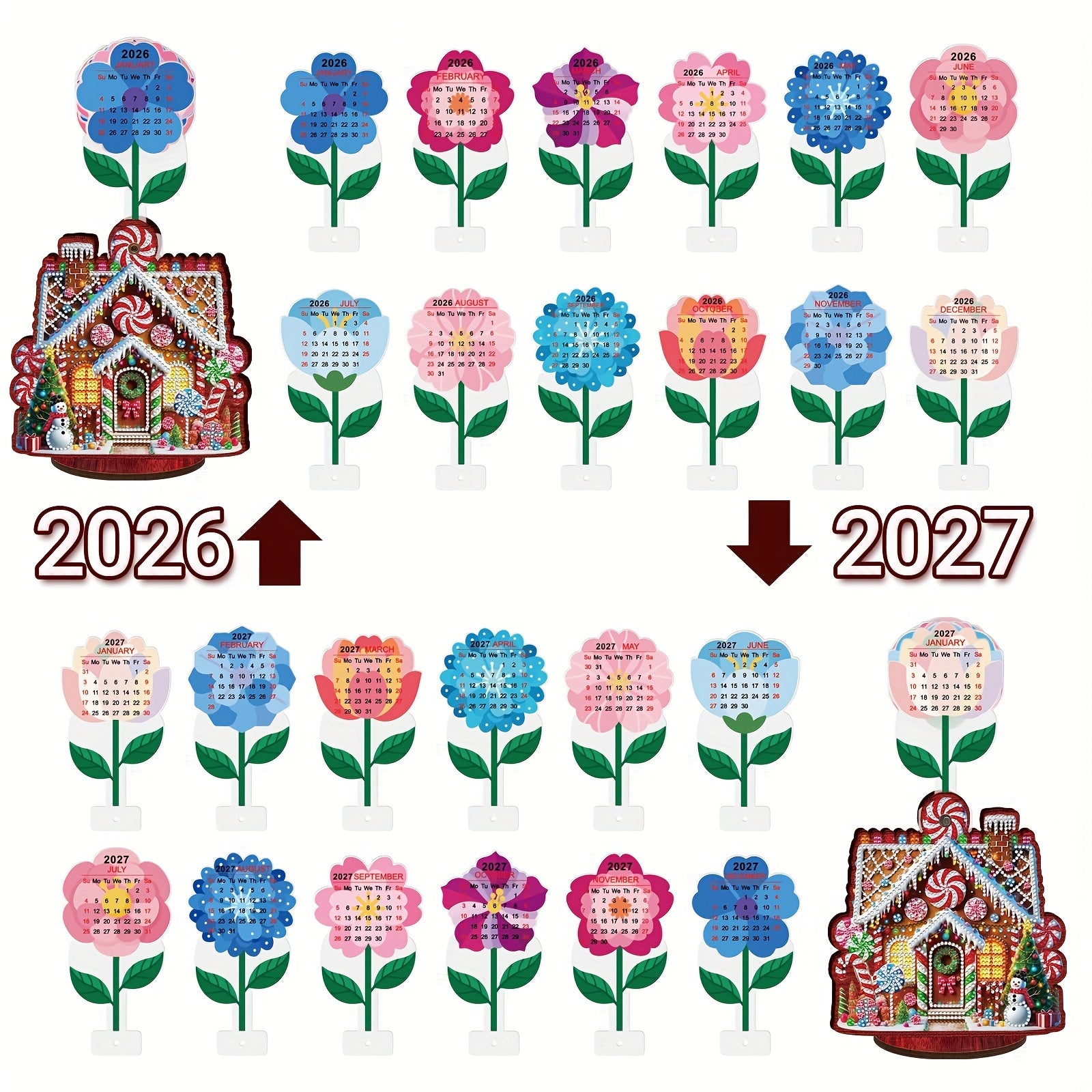 Kerst huis | kalender | Diamond painting