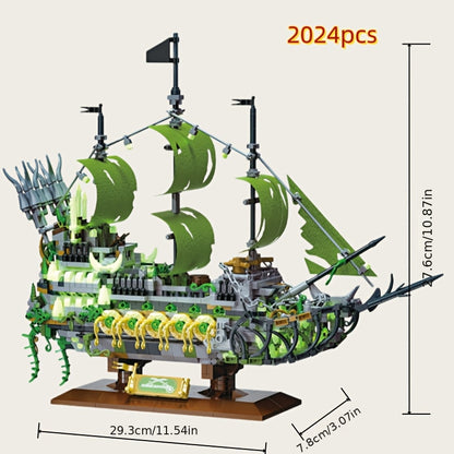 Groen piratenschip | Bouwsteentjes