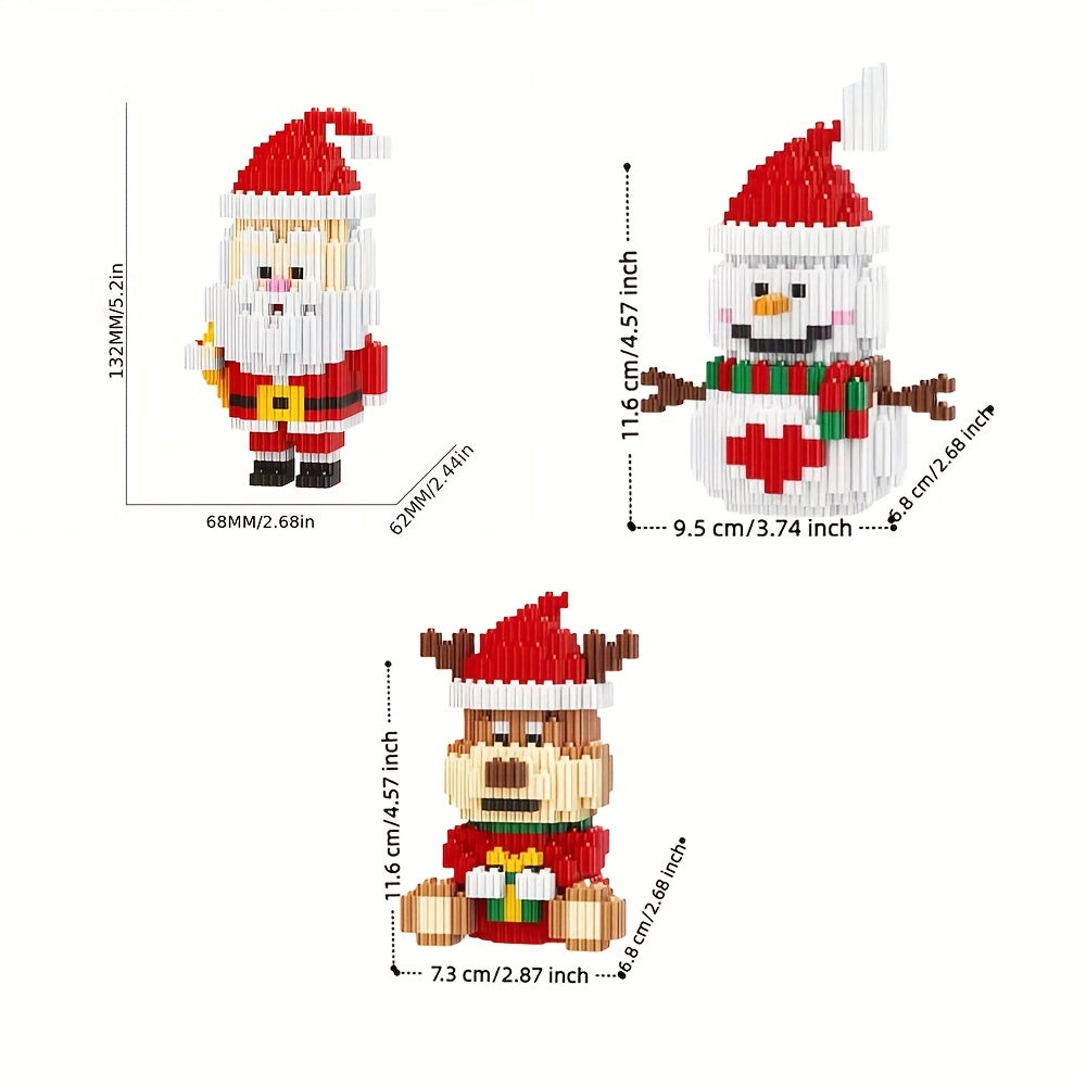 Drie kerst figuren | Bouwsteentjes