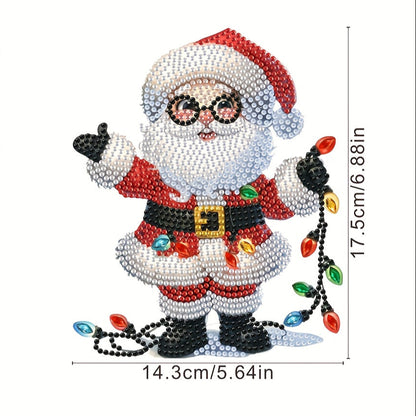 Bewegende kerstman met bril | Diamond painting