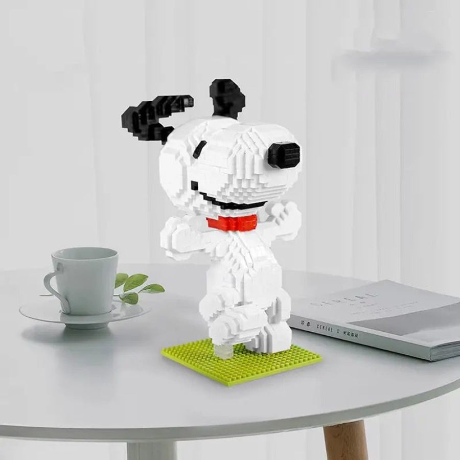 Fictieve Beagle Op Bouwplaat Bouwblokjes
