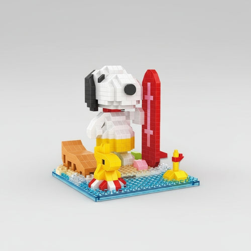 Fictieve Beagle Op Het Strand Bouwblokjes