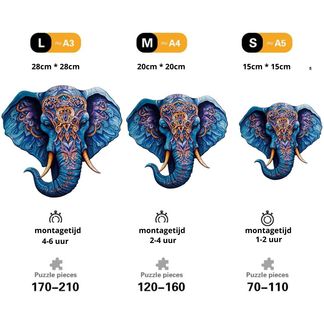 Olifant  | Houten Puzzel