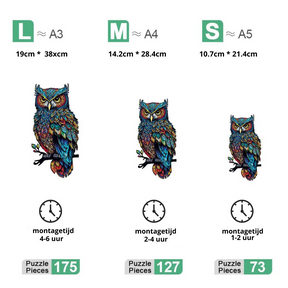 Mooie Uil  | Houten Puzzel