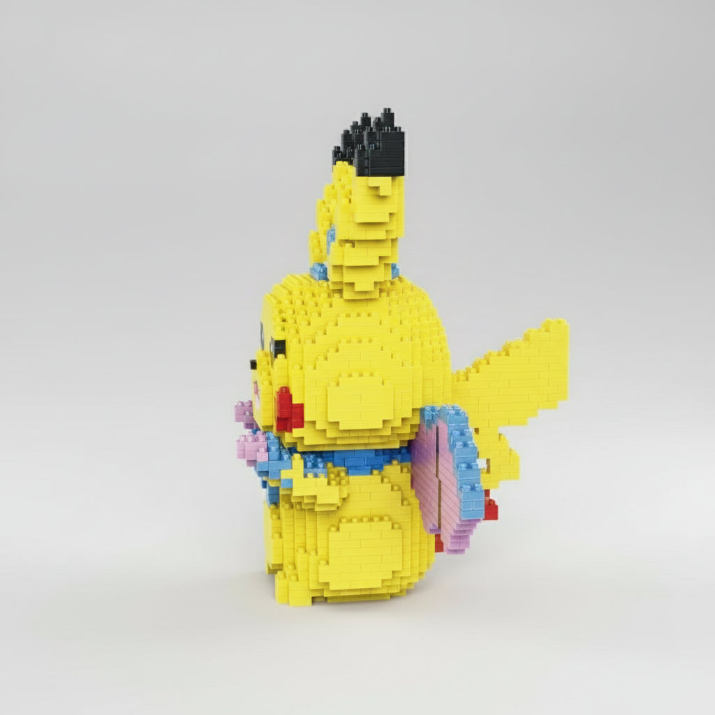 Geel Bliksembeest met vleugels | Bouwsteentjes