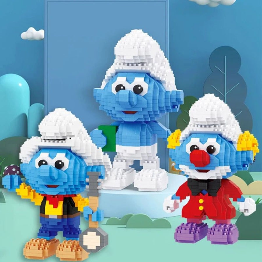 Gekke Blauwe Poppetjes Bouwblokjes