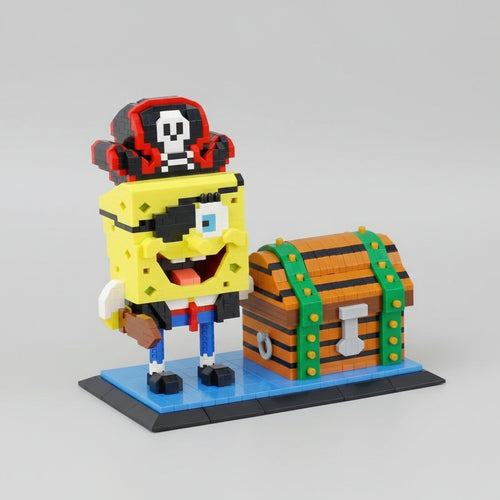 Gele Spons Pennenbakje Bouwblokjes