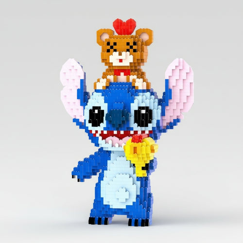 Grappig Blauw Wezen Bouwblokjes