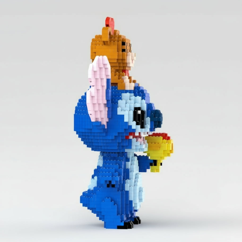 Grappig blauw wezen | Bouwsteentjes