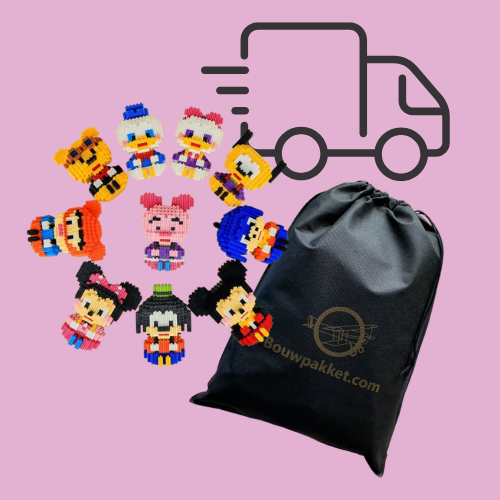 GRATIS cadeaus: Mini Bouwpakket + Opbergtas + Gratis Verzending