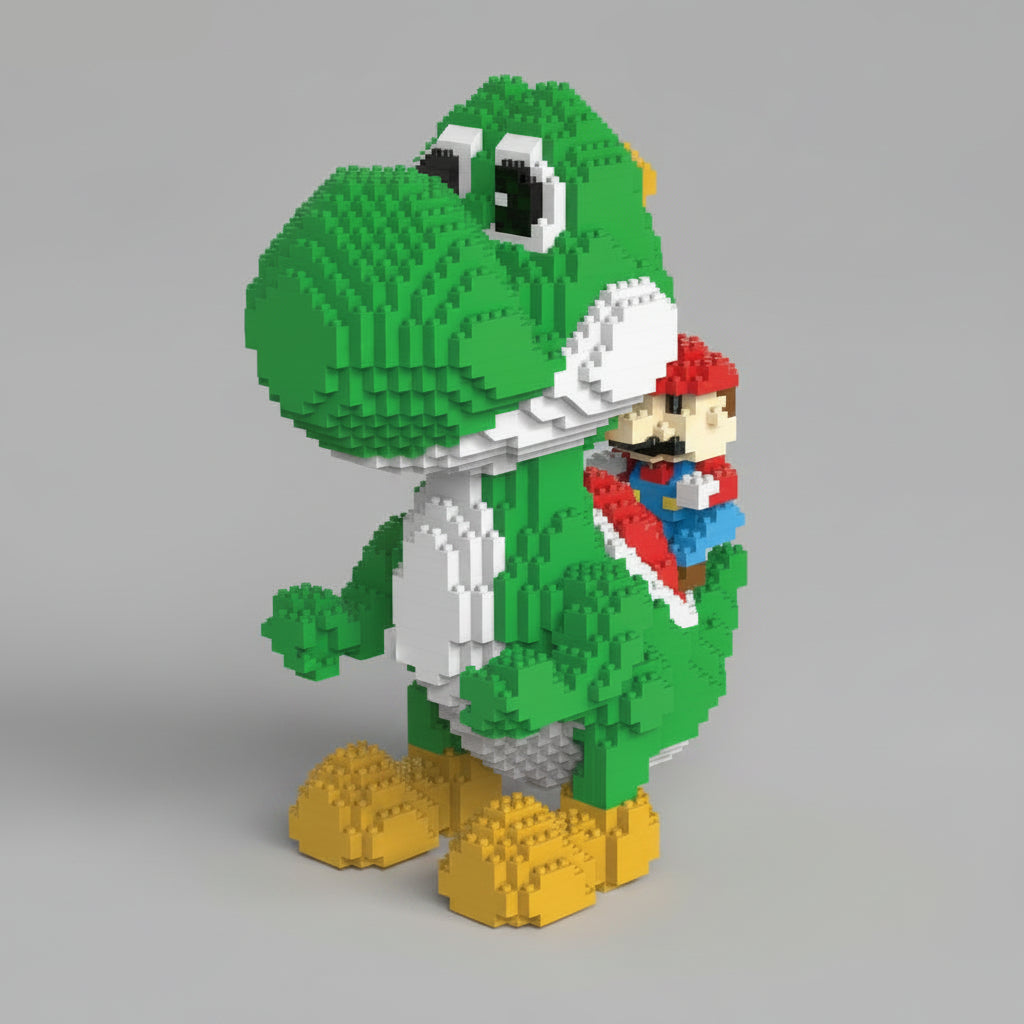Yoshi En Mario Bouwblokjes