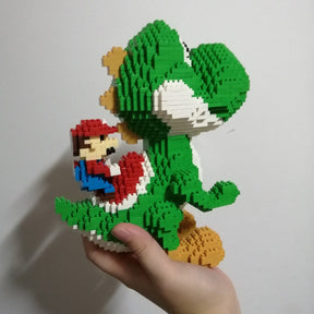 Yoshi En Mario Bouwblokjes