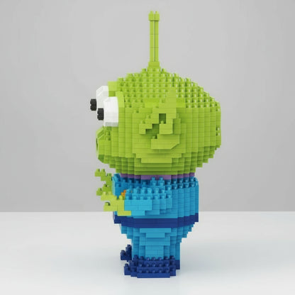 Groen monster met 3 ogen | Bouwsteentjes