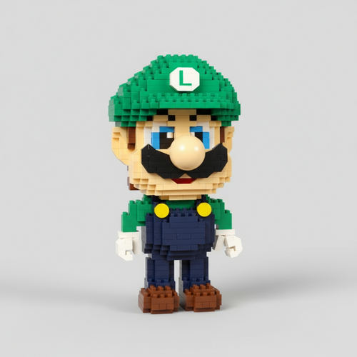 Groene Loodgieter Met Grote Neus Bouwblokjes