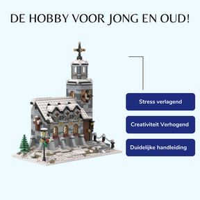 Kerk in de winter | Bouwsteentjes