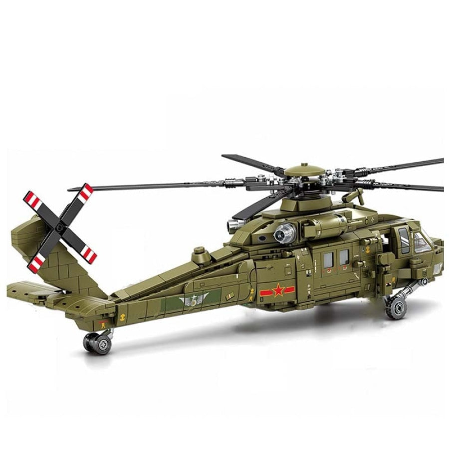 Leger Helikopter Bouwblokjes
