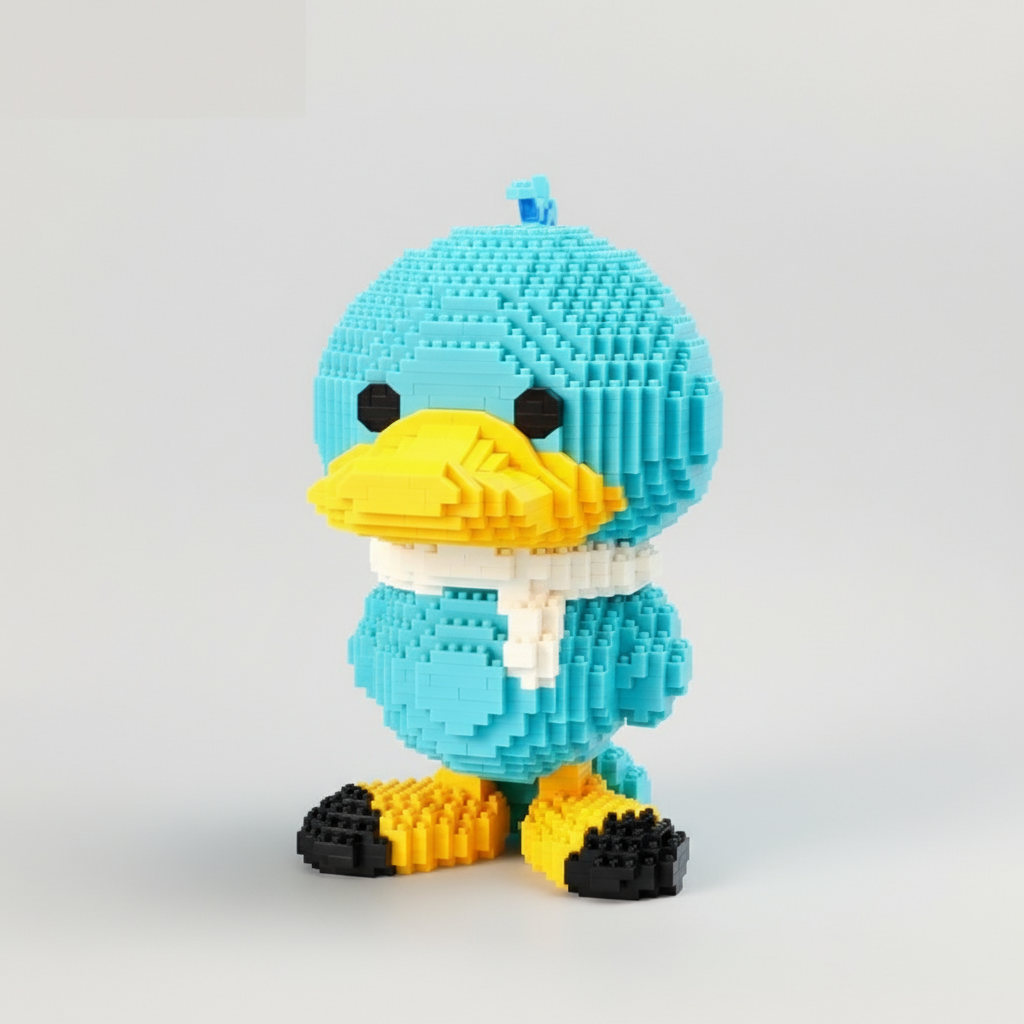 Leuke Eend Blauw Bouwblokjes