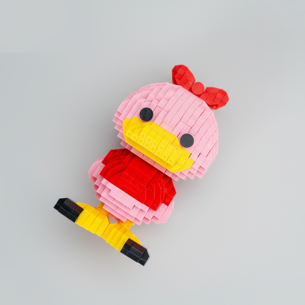 Leuke Eend Roze Bouwblokjes