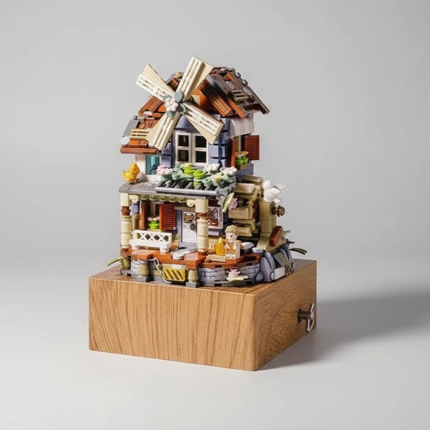 Windmolen muziekdoos | Bouwsteentjes