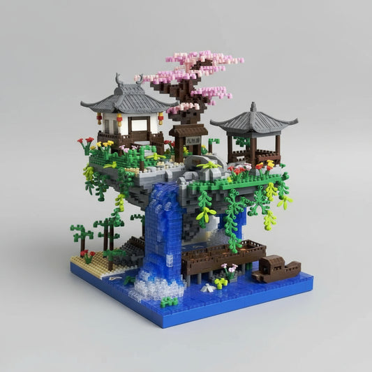 Boomhut met waterval | Bouwsteentjes