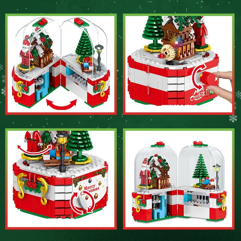 Kerstman | muziekdoos | Bouwsteentjes
