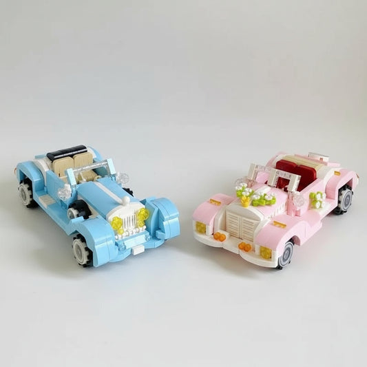 Gekleurde Retro auto | Bouwsteentjes