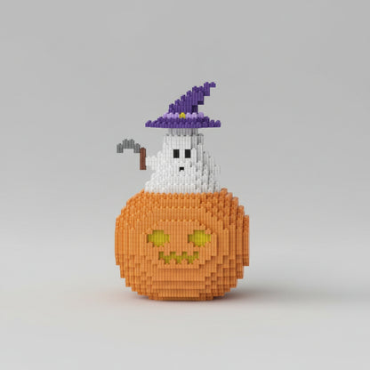 Spook op pompoen | Bouwsteentjes