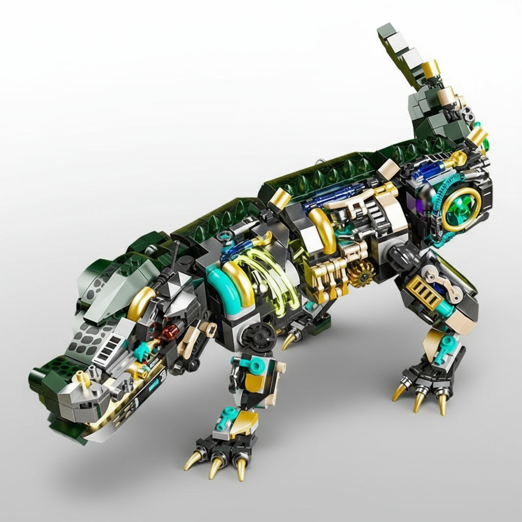 Bewegende Krokodil | Bouwsteentjes