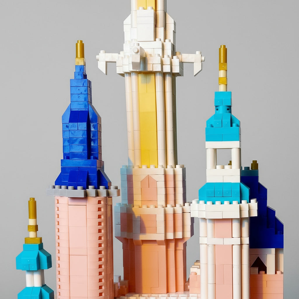 Roze Kasteel | Bouwsteentjes